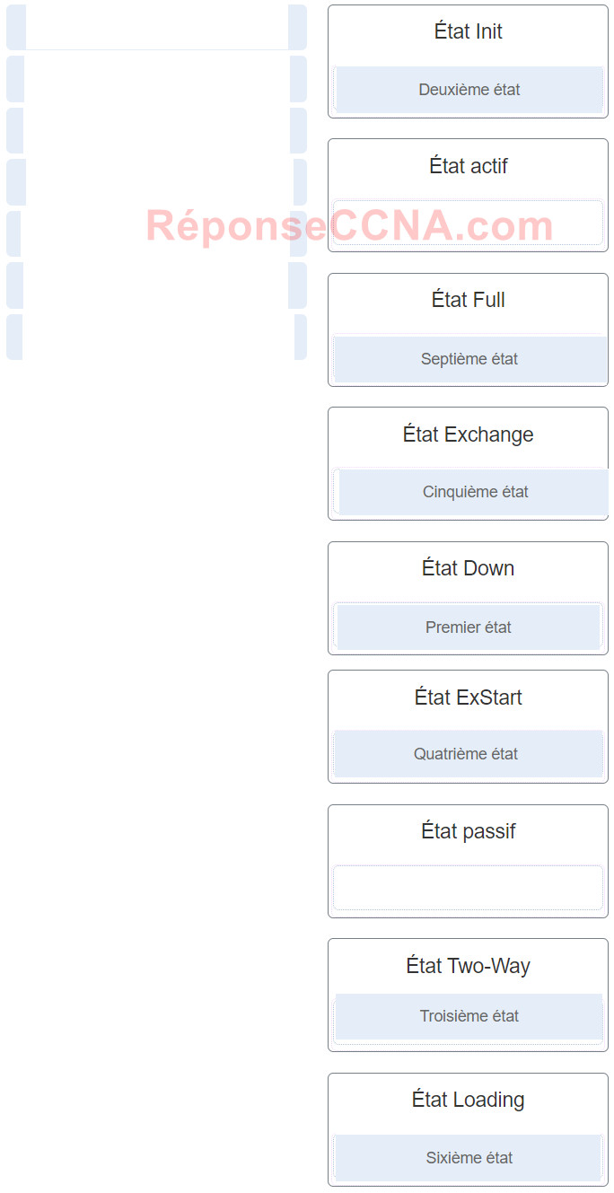 Reponse Modules 1 - 2: Concepts et examen de configuration de l'OSPF